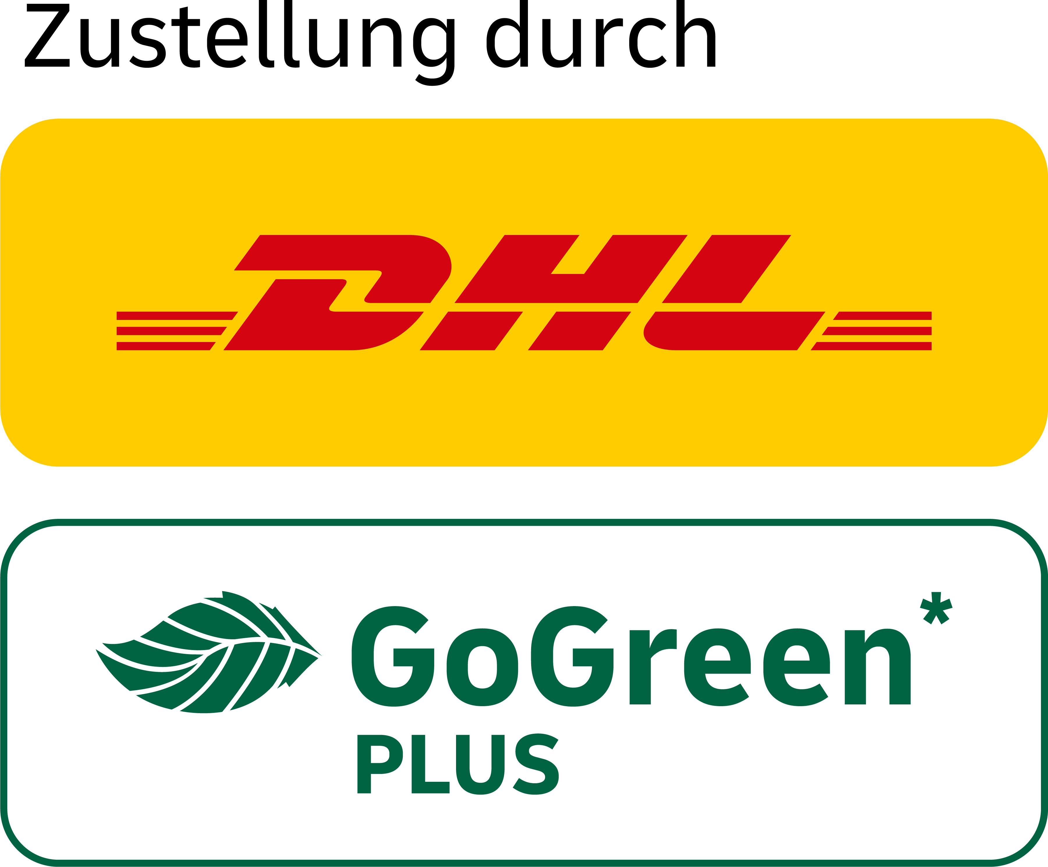 Zustellung durch DHL GoGreen Plus